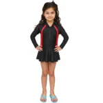 Boteyuwa Girls' Long Sleeve Skirted Swimsuit