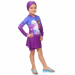 Elsa Long Sleeves Skirted Swimsuit