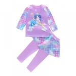 Girls' Two-Piece Mermaid Design Swimsuit