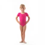 Multi Color Short Sleeve Gymnastics Leotard For Girls