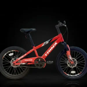 TRINX RAPTORS 20 Kids Mountain Bike with lightweight magnesium frame, 7-speed gears, suspension fork, and disc brakes.