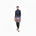 Olympiad Hijab Full Cover Swimsuit With Floral Patterns