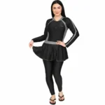 Full Cover Sporty 2PCS Long Sleeves Women's Swimming Set