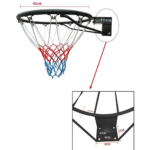 Solid Steel Basketball Hoop Ring With Net - Image 3