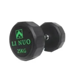 25KG LINUO Fixed Rubber Dumbbell for Strength Training