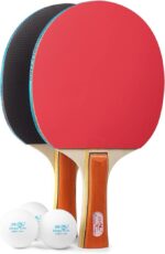 Double Fish Table Tennis Racket Set – 2 Racket And 3 Balls - Image 2