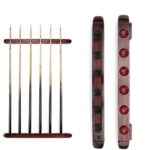 6 Hardwood Wall-Mounted Cue Rack