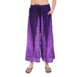 Womens Wide Leg Summer Pants Designed With Side Pockets