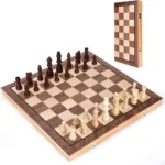Foldable Wooden Chess Set