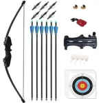 Archery Recurve Bow And Carbon Arrow Set 40 lbs