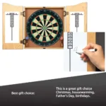 Kings Head Professional Bristle Dartboard Cabinet Set with Steel Tip Darts - Image 3