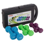 10KG Rubber-Coated Dumbbell Set with Carry Bag