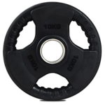 10KG Olympic Tri-Grip Rubber Barbell Weight Plate