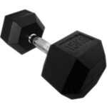 15KG HEX Rubber-Coated Fixed Dumbbell