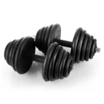 30KG Rubberized Adjustable Fitness Dumbbell Set - Image 2