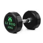 20KG LINUO Rubber-Coated Fitness Fixed Dumbbell