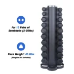 Vertical 10-Pair Dumbbell Rack - Image 2