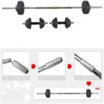 50KG York Adjustable Fitness Set Weight Plates and Barbell - Image 4