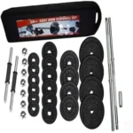 50KG York Adjustable Fitness Set Weight Plates and Barbell - Image 2