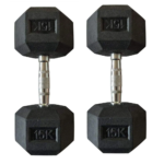 15KG HEX Rubber-Coated Fixed Dumbbell - Image 2