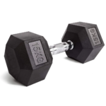 15KG HEX Rubber-Coated Fixed Dumbbell - Image 3