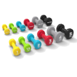 LIVEUP 4kg Rubber-Coated Dumbbell Set - Image 2