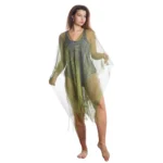 Elegant Versatile Summer Scarf with Buttons - Image 2