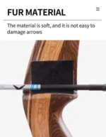 Traditional Fur Arrow Rest Pad for Recurve and Longbow - Image 3