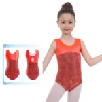 Shimmer Sleeveless Gymnastics Leotard For Girls - Image 4