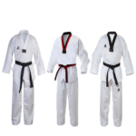 W.T.F Taekwondo Basic Uniform, Poom Neck Martial Arts Training Suit - Image 2