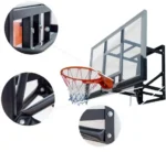 SO30 Adjustable Wall-Mount Glass Basketball Hoop - Image 3