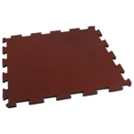 Rubber Interlock Gym Floor Tile 50×50cm – Dark Red - Image 3