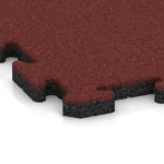 Rubber Red Interlock Gym Tiles 100×100 cm - Image 3