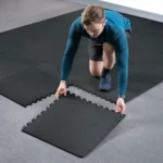 Rubber Gym Flooring Mat - Dark Gray 100×100 cm - Image 3