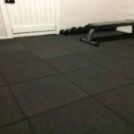 Black Rubber Interlock Gym Flooring Tiles – 100×100 cm - Image 4
