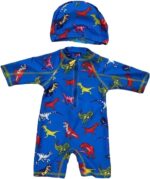 One-Piece Baby Swimwear with Cap - Image 3
