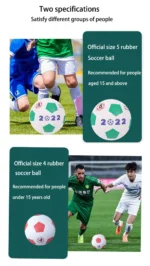 Kids Rubber Soccer Ball – Size 4 - Image 3