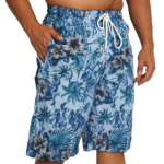 Tropical Print Men’s Swim Shorts