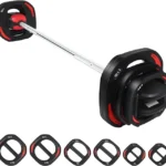 20KG Adjustable Smart Rubber Barbell and Dumbbell Set for Strength Training