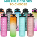 900ml Colorful Sports Water Bottle with Time Marker