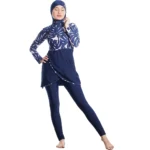Elegant Modest Women's Burkini Swimsuit Set - Image 2