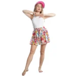 Colorful Vibrant Women's Shorts With Skirt-Design - Image 6