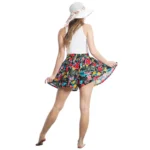 Colorful Vibrant Women's Shorts With Skirt-Design - Image 10