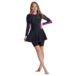 Elegant Women's One-Piece Swimsuit with Semi Coverage