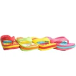 Rainbow Design Open Toe Women's Summer Slipper