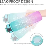 900ml Colorful Sports Water Bottle with Time Marker - Image 5