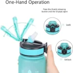 900ml Colorful Sports Water Bottle with Time Marker - Image 2