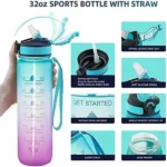 900ml Colorful Sports Water Bottle with Time Marker - Image 4
