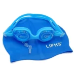 Liphs Colorful Kids Swim Set: Anti-fog Goggles And Cap
