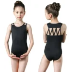 Elegant Black Gymnastics Dance Leotard - Image 5